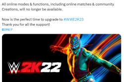 168资讯网-WWE 2K22游戏服务器将于明年初关闭，仅发售不到两年