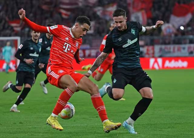 不莱梅:德国甲级联赛02：30云达不莱梅对决拜仁慕尼黑